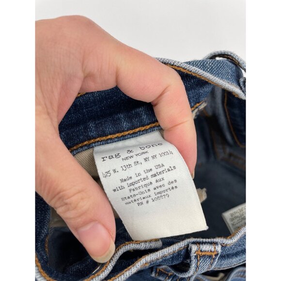 NWT Rag & Bone Womens Straight Leg Low Rise Jeans Size 26 Clean La Paz Blue - Picture 4 of 11
